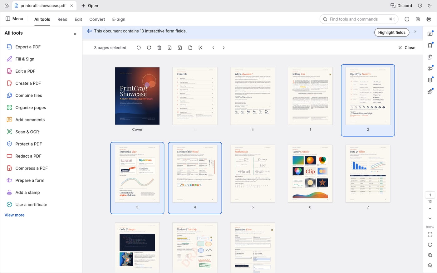 Aperçu de PdfCraft, alternative gratuite et open source à Acrobat Pro
