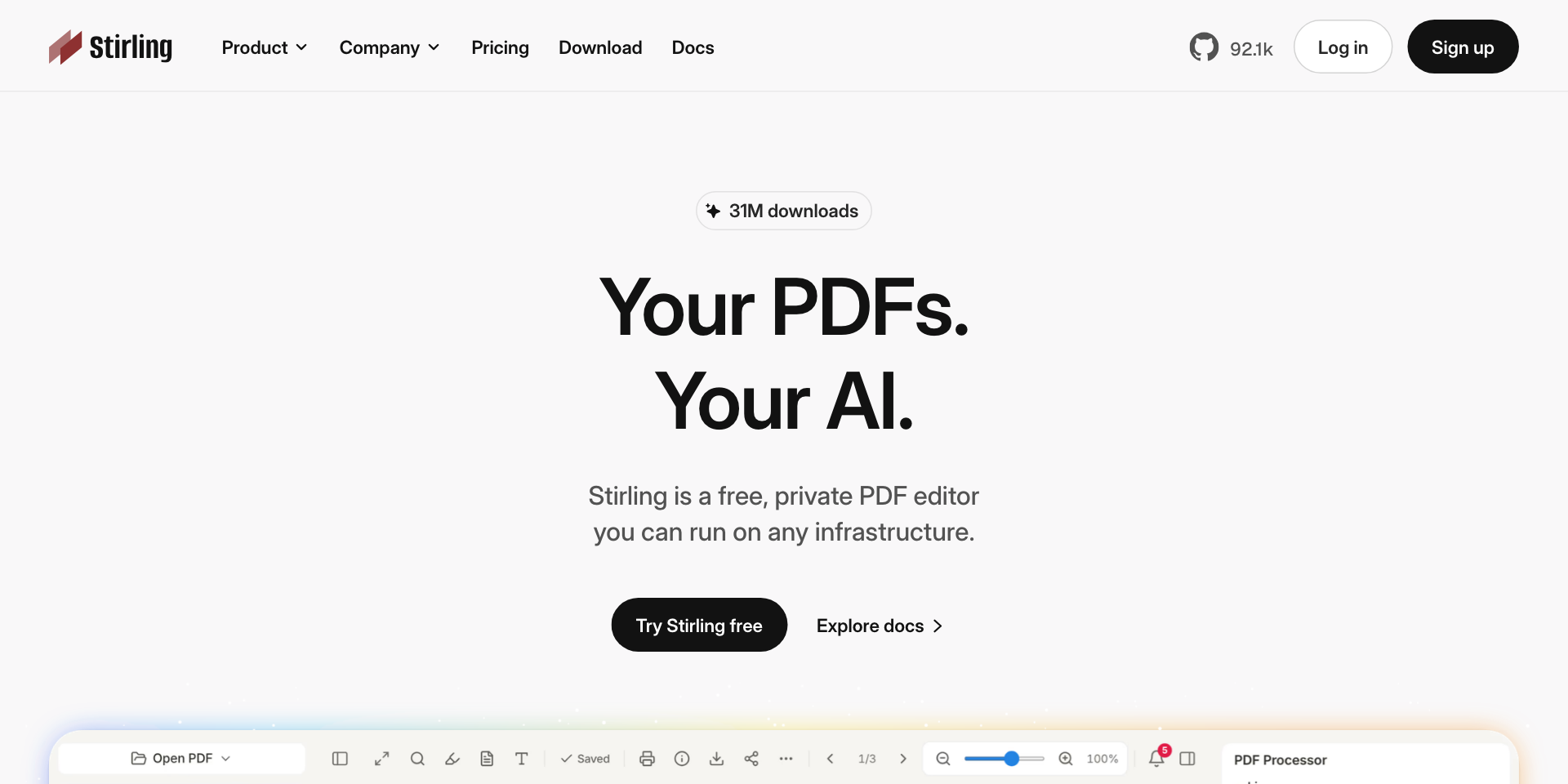 Stirling PDF — aperçu
